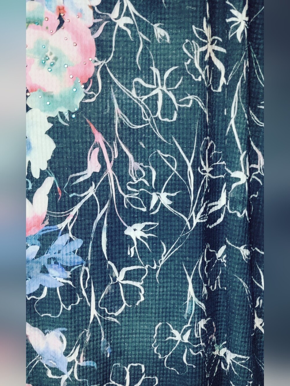 Catherines 4X 30/32 Blue Floral Tunic Top - Picture 3 of 5